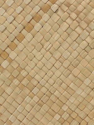 Сумка плетёная на молнии из пандана, 41x16x50 см, светло-коричневая