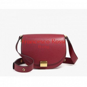 Damasceno Модная кожаная полукруглая сумка для женщин. Размеры: длина - 22 см, ширина - 8,5 см, высота - 18 см. Сумка очень аккуратная, выполнена в классических цветах - белый, черный, красный и корич