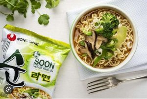 Лапша "Soon Veggie Ramyun Noodle Soup" неострая 112г