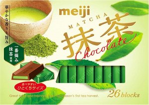 MEIJI Matcha Chocolate - молочный шоколад с зеленым чаем маття