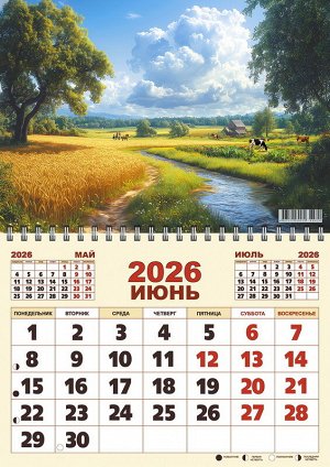 Отрывной одноблочный календарь формата А2, 42х59см