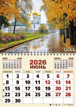 Отрывной одноблочный календарь формата А2, 42х59см