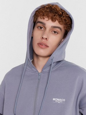 Толстовка мужская серая с надписью "Monaco Monte Carlo"