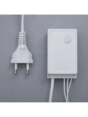 Гирлянда «Нить» 20 м, IP44, белая нить, 200 LED, свечение тёплое белое, 8 режимов, 220 В