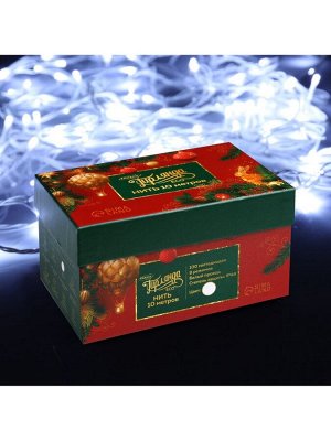 Гирлянда «Нить» 10 м, IP44, белая нить, 100 LED, свечение белое, 8 режимов, 220 В