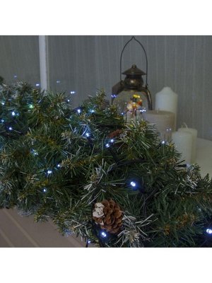 Гирлянда «Нить» 20 м, IP44, тёмная нить, 200 LED, свечение белое, 8 режимов, 220 В