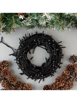 Гирлянда «Нить» 20 м, IP44, тёмная нить, 200 LED, свечение синее, 8 режимов, 220 В
