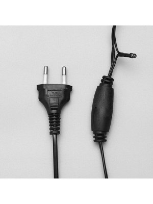 Гирлянда «Нить» 20 м, IP44, тёмная нить, 200 LED, свечение бело-синее, мигание, 220 В