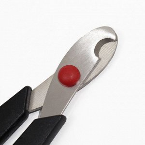 Ножницы-когтерезы средние с упором для пальца, 13.5x6.5x0.8 см, эконом, МИКС