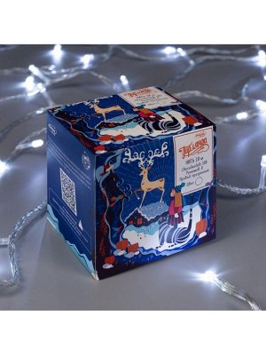 Гирлянда «Нить» 10 м, IP20, прозрачная нить, 100 LED, 8 режимов, 220 В, свечение белое
