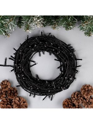 Гирлянда «Нить» 20 м, IP20, тёмная нить, 200 LED, свечение мульти, 8 режимов, 220 В