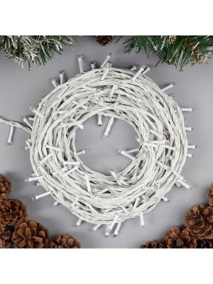 Гирлянда «Нить» 20 м, IP20, белая нить, 200 LED, свечение фиолетовое, 8 режимов, 220 В
