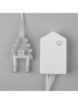 Гирлянда «Нить» 20 м, IP20, прозрачная нить, 200 LED, 8 режимов, 220 В, свечение белое