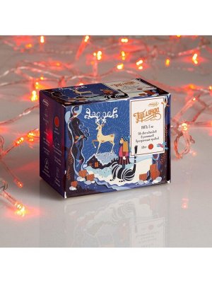 Гирлянда «Нить» 5 м, IP20, прозрачная нить, 50 LED, 8 режимов, 220 В, свечение красное
