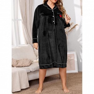 Женское домашнее теплое платье PLUS SIZE