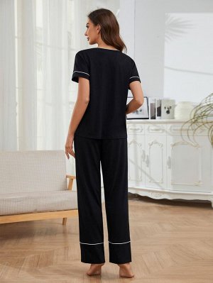 Пижама женская PLUS SIZE (рубашка с коротким рукавом+штаны)
