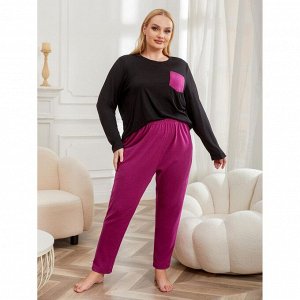 Пижама женская PLUS SIZE (лонгслив+штаны)