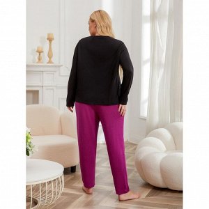 Пижама женская PLUS SIZE (лонгслив+штаны)
