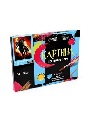 Картина по номерам на холсте «Огненный конь» 30x40 см