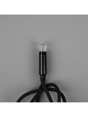Гирлянда «Нить» 10 м, IP65, УМС, тёмная каучуковая нить, 100 LED, свечение мульти, 220 В