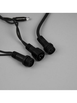 Гирлянда «Нить» 10 м, IP65, УМС, тёмная каучуковая нить, 100 LED, свечение мульти, 220 В