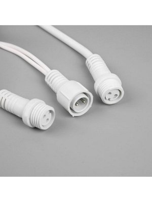 Гирлянда «Нить» 10 м, IP65, УМС, белая каучуковая нить, 100 LED, свечение белое, мерцание, 220 В
