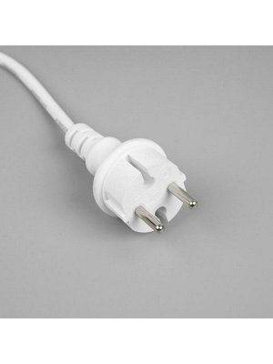 Гирлянда «Нить» 10 м, IP65, УМС, белая каучуковая нить, 100 LED, свечение белое, мерцание, 220 В