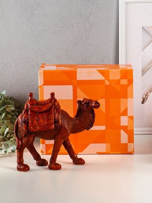 Фигурка полистоун «Верблюд с седлом с сумкой», под дерево, 21x9x20 см