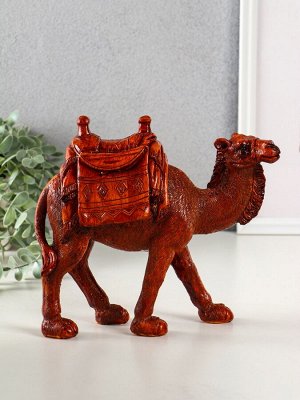 Фигурка полистоун «Верблюд с седлом с сумкой», под дерево, 21x9x20 см