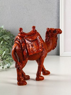 Фигурка полистоун «Верблюд с седлом с сумкой», под дерево, 21x9x20 см