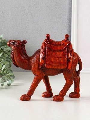 Фигурка полистоун «Верблюд с седлом с сумкой», под дерево, 21x9x20 см