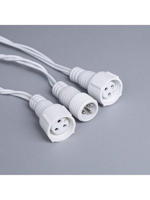 Гирлянда «Нить» 10 м, IP44, УМС, белая нить, 100 LED, свечение тёплое белое, 220 В