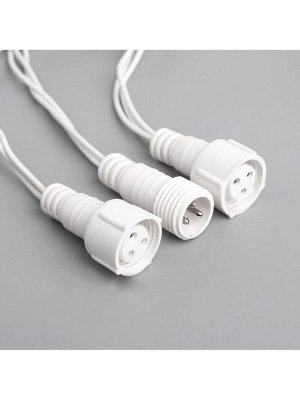 Гирлянда «Нить» 10 м, IP44, УМС, белая нить, 100 LED, свечение красное, 220 В
