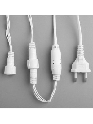 Гирлянда «Нить» 10 м, IP44, УМС, белая нить, 100 LED, свечение красное, 220 В