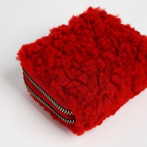 Кошелёк на молнии, цвет красный