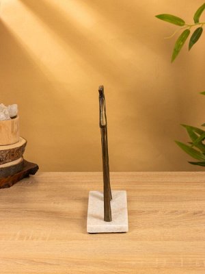 Сувенир интерьерный «Конь на пьедестале», 29.5x8x29 см, алюминий, мрамор