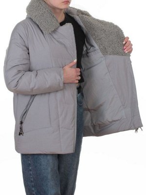 M-8866 GRAY Куртка зимняя женская (150 гр. холлофайбер)