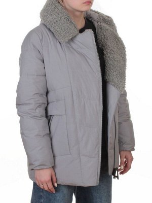 M-8866 GRAY Куртка зимняя женская (150 гр. холлофайбер)