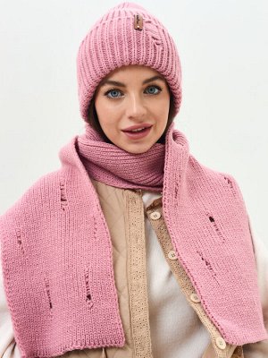 Аванна Комплект шапка, шарф, черный