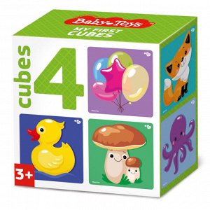 Кубики "Микс" (без обклейки) 4 шт BABY TOYS