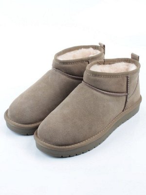 04-PF8300-6 KHAKI Угги женские (натуральная замша, 100% шерсть)