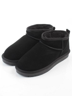 04-PF8300-1 BLACK Угги женские (натуральная замша, 100% шерсть)