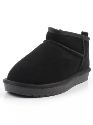 04-PF8300-1 BLACK Угги женские (натуральная замша, 100% шерсть)