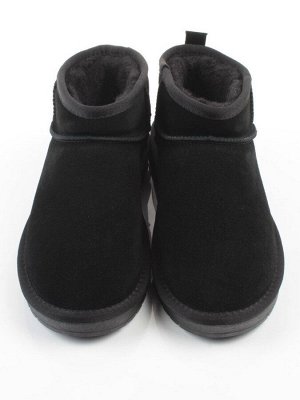 04-PF8300-1 BLACK Угги женские (натуральная замша, 100% шерсть)