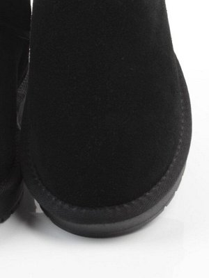 04-PF8300-1 BLACK Угги женские (натуральная замша, 100% шерсть)