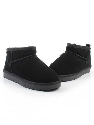 04-PF8300-1 BLACK Угги женские (натуральная замша, 100% шерсть)