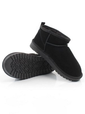 04-PF8300-1 BLACK Угги женские (натуральная замша, 100% шерсть)