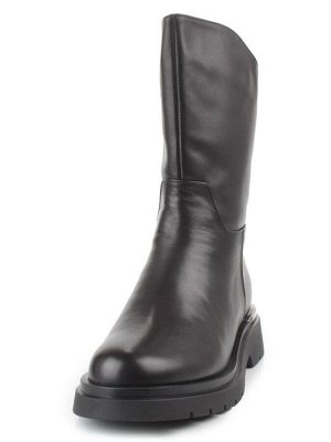 Z4228M BLACK Полусапоги зимние женские (натуральная кожа, натуральный мех)