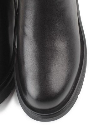 Z4228M BLACK Полусапоги зимние женские (натуральная кожа, натуральный мех)