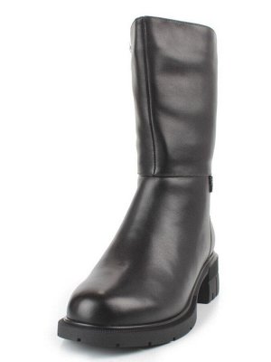 Z4209M BLACK Полусапоги зимние женские (натуральная кожа, натуральный мех)